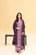 ZARAQ SHAWL 3PC - Desi Rang