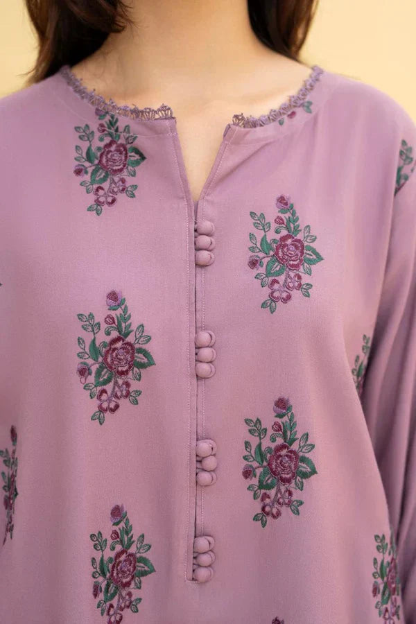 ZARAQ SHAWL 3PC - Desi Rang