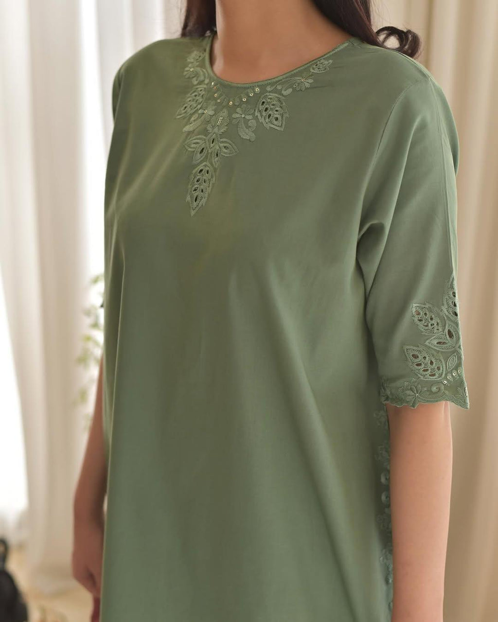 EID SPECIAL AIRA GREEN 3PC - Desi Rang