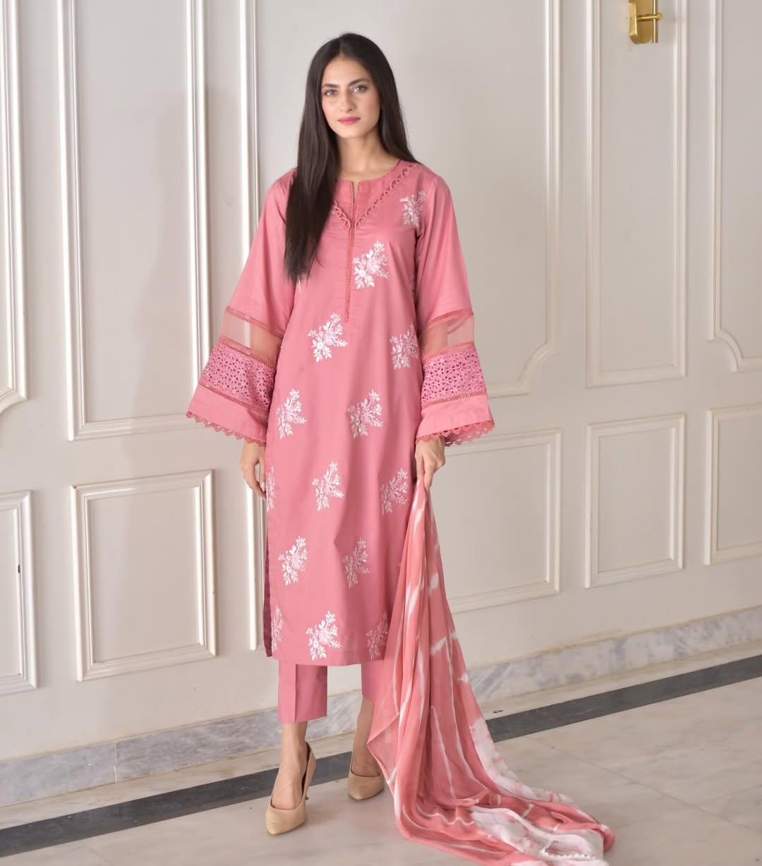 HORIYA LAWN CO-ORD SET - Desi Rang