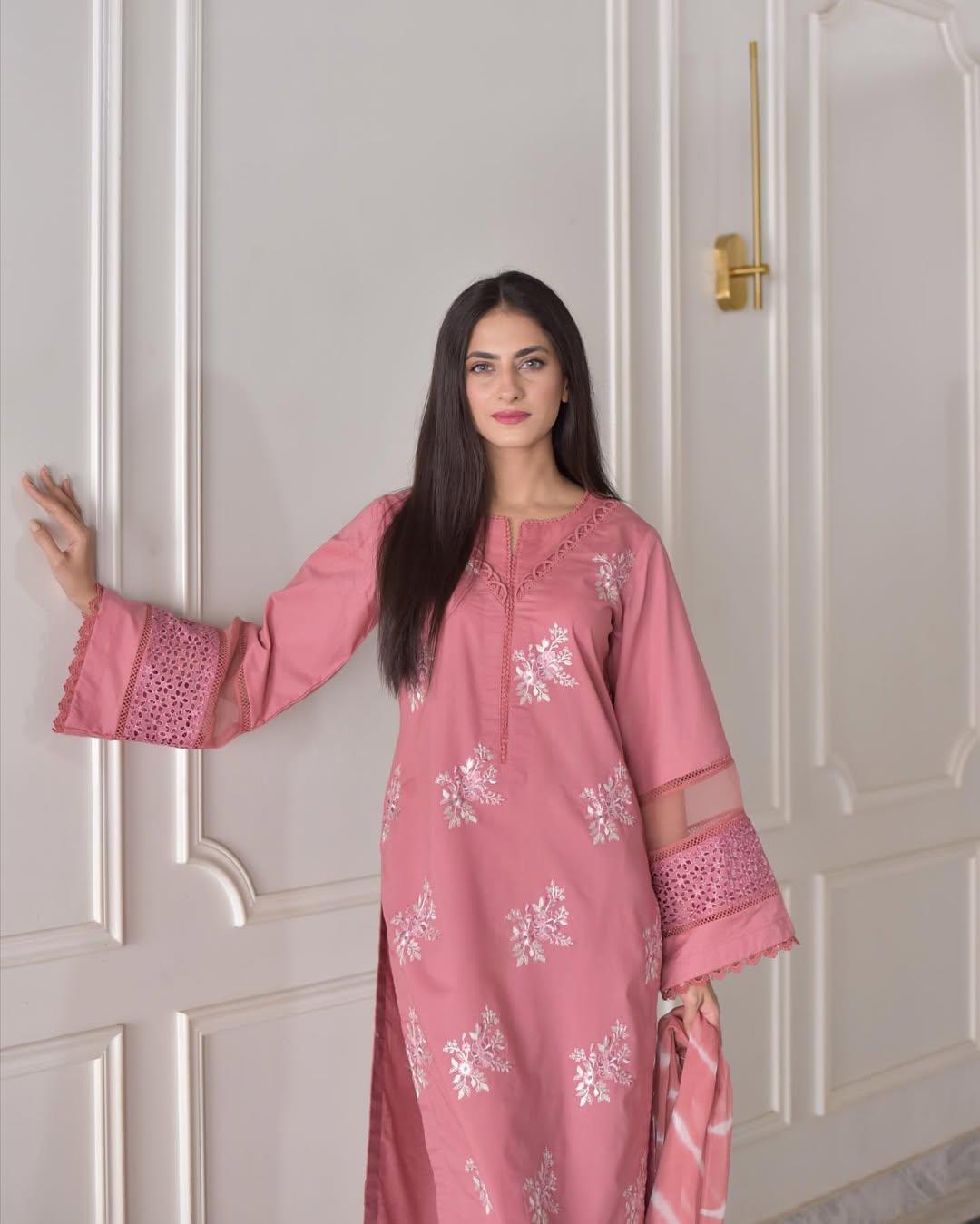 HORIYA LAWN CO-ORD SET - Desi Rang