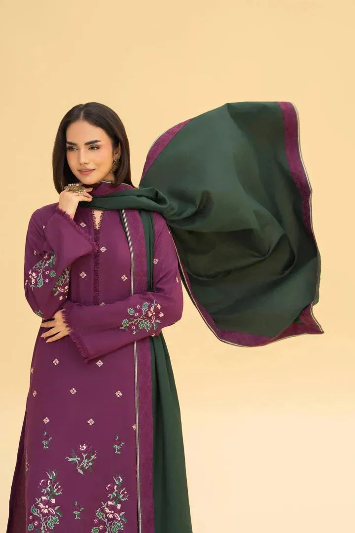KAIRA SHAWL 3PC - Desi Rang