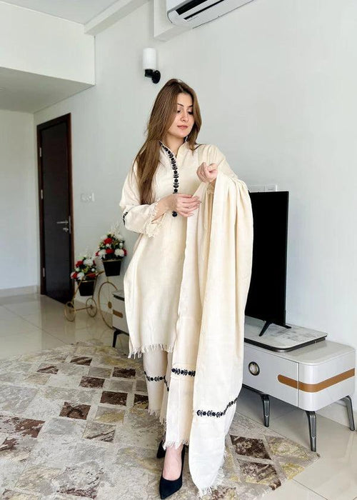 GULBAN SHAWL 3PC ( DHANAK ) - Desi Rang