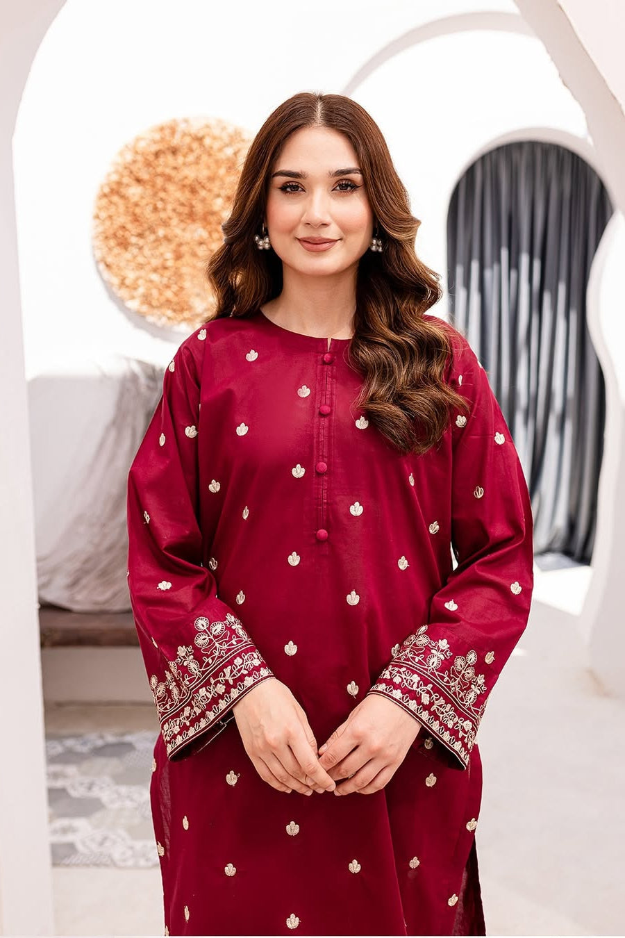YASHMINE EMB 2Pc - Desi Rang