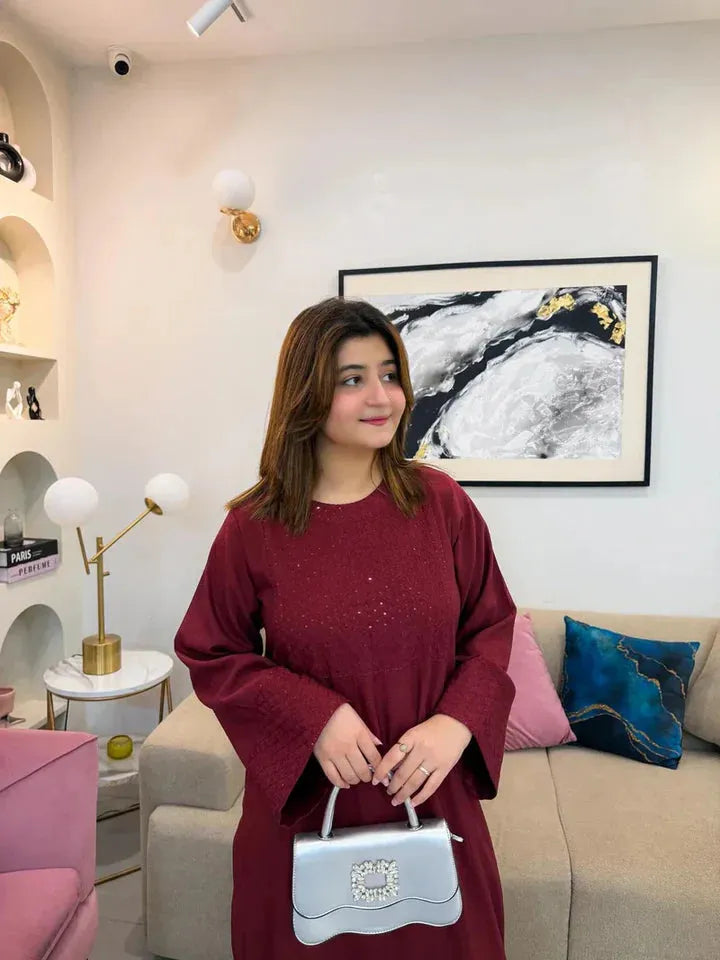 ANGEL MEHROON SET - Desi Rang