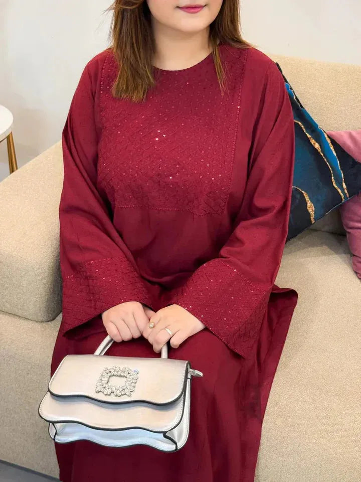 ANGEL MEHROON SET - Desi Rang