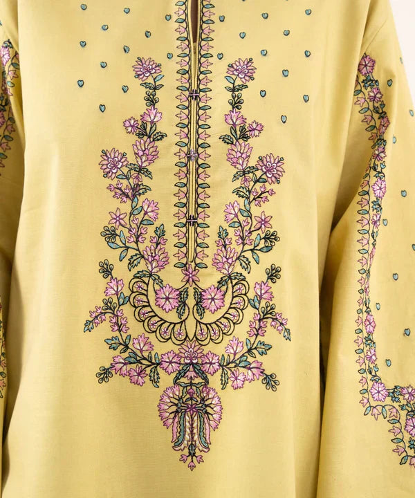 AYEL KHADAR 3PC ( FARSHI SHALWAR ) - Desi Rang
