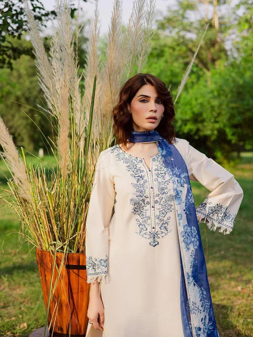 BATIK KHADAR 3PC ( FARSHI SHALWAR ) - Desi Rang