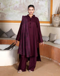 SOLID MEHROON DHANAK SET - Desi Rang