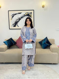 ALIYA EMB SET ( FARSHI SHALWAR ) - Desi Rang
