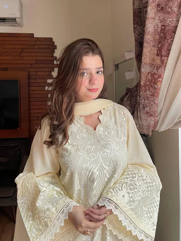 RABEEL EMB 3PC - Desi Rang