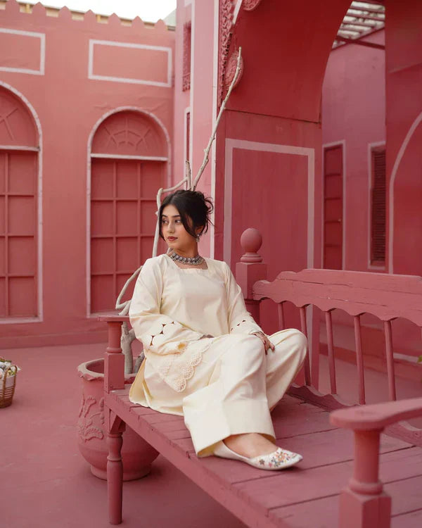 MALAI SET (FARSHI SHALWAR ) - Desi Rang