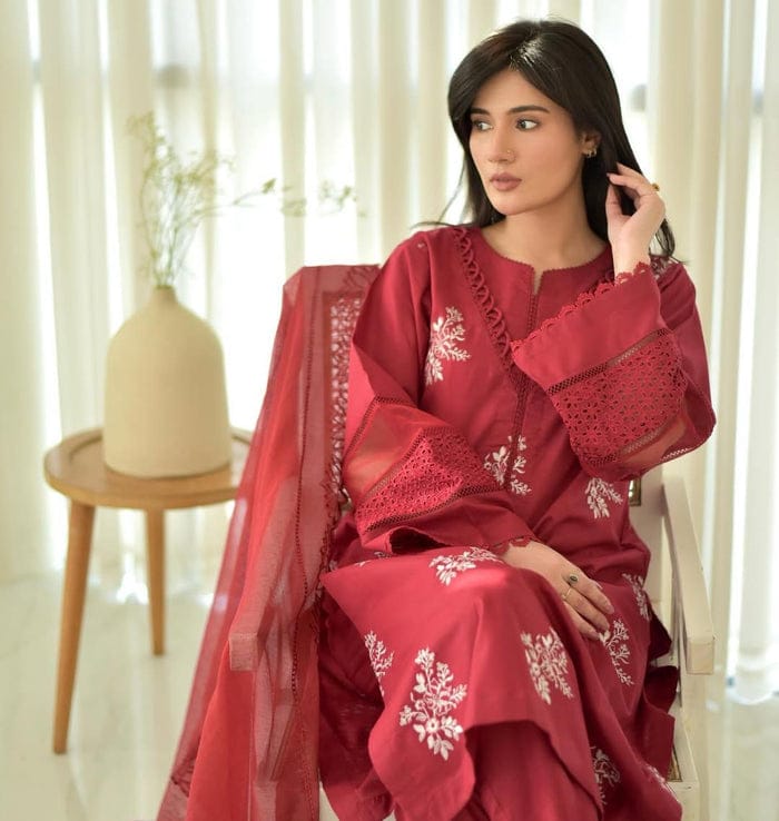 EID SPECIAL HORIYA LAWN CO-ORD SET - Desi Rang
