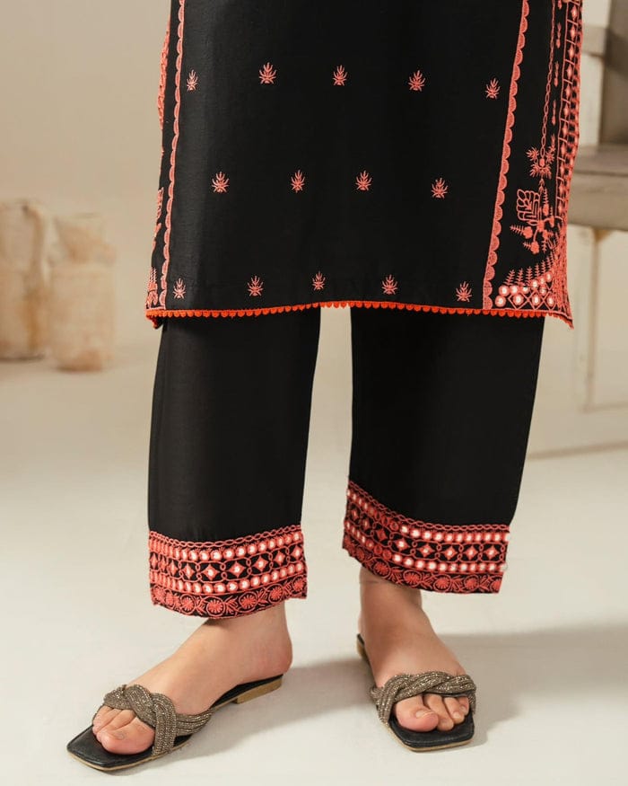 AJAL EMBROIDED 3PC - Desi Rang