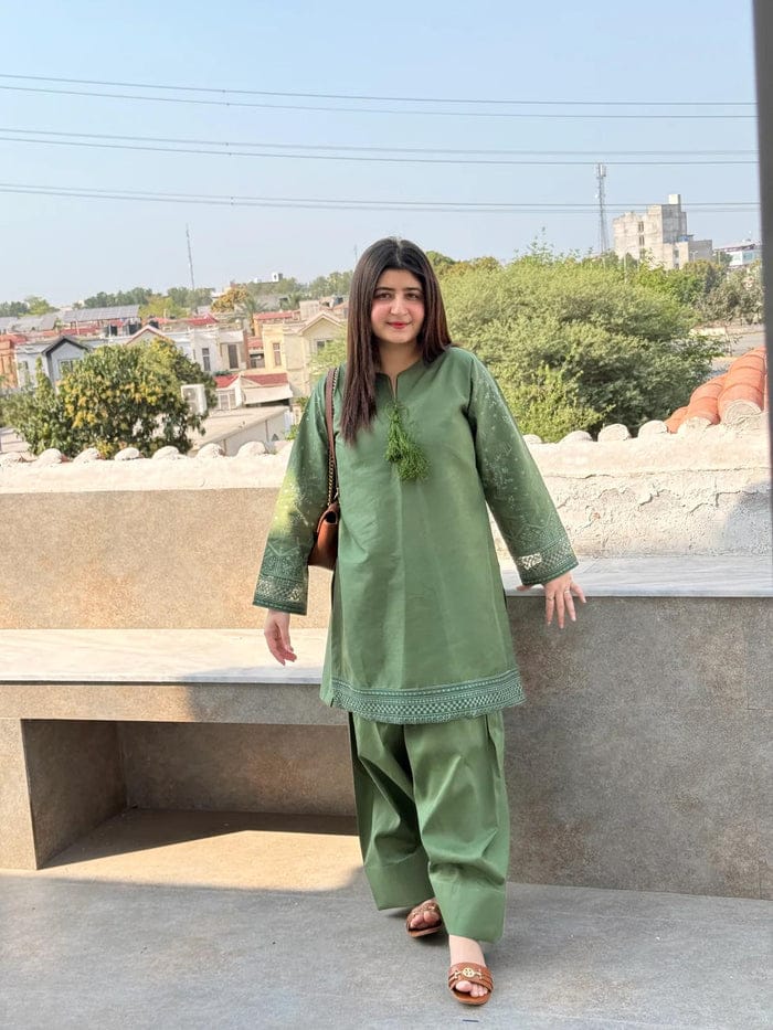 MINSHA 2PC ( FARSHI SHALWAR) - Desi Rang