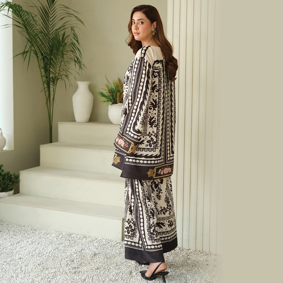 HANIA AMIR DIGITAL PRINTED 2Pc - Desi Rang