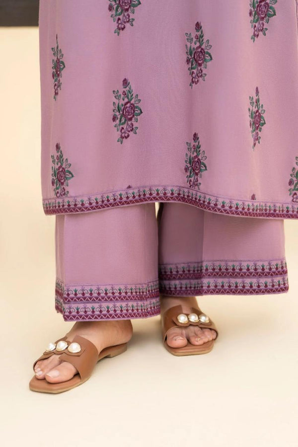 ZARAQ SHAWL 3PC - Desi Rang