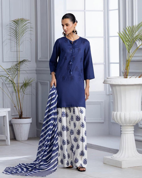 BLUE BLOOM 3PC - Desi Rang